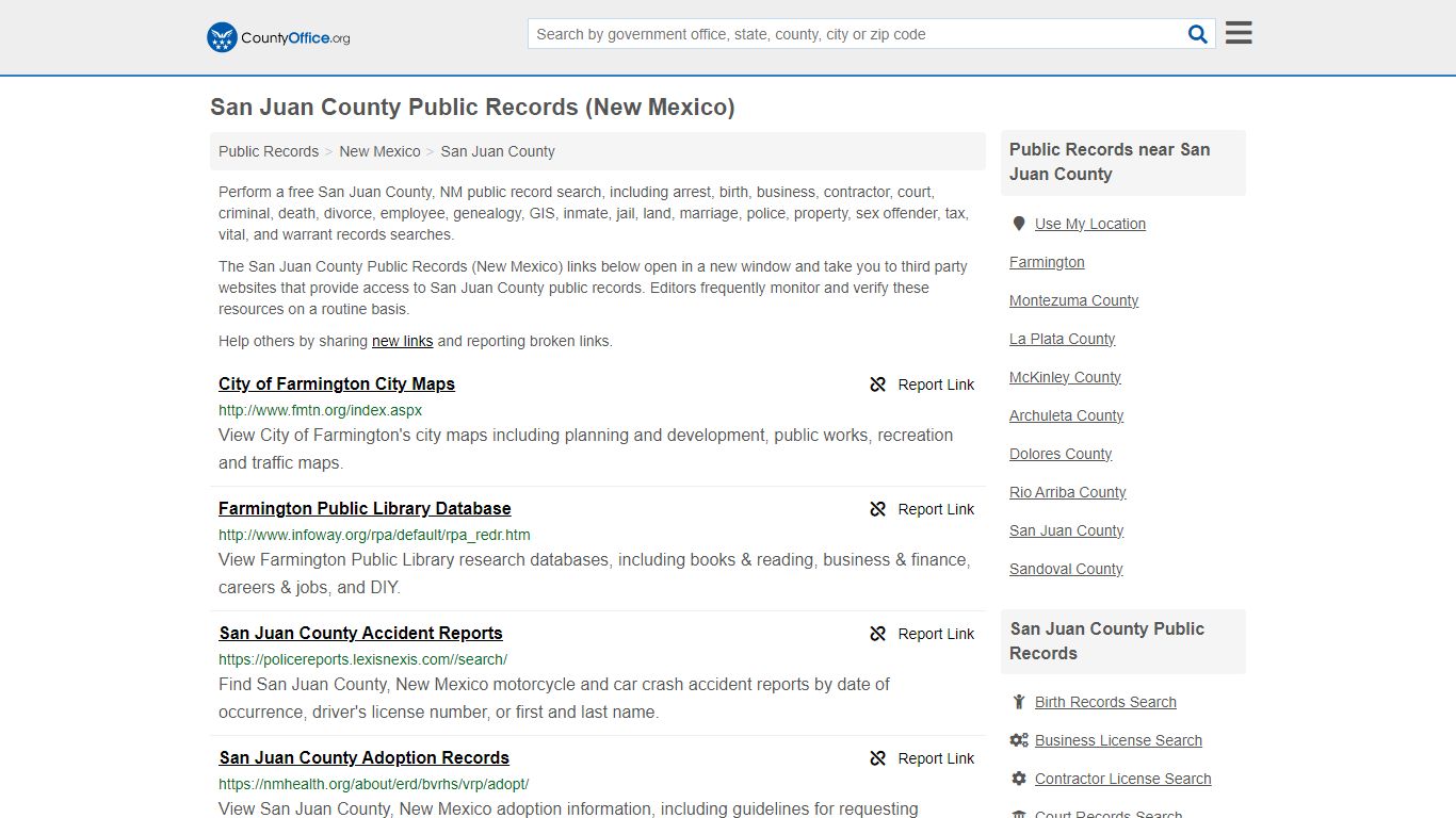 San Juan County Public Records (New Mexico) - County Office